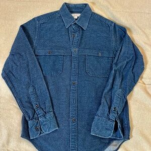 J. Crew Wallace and Barnes blanket work shirt in blue, size S